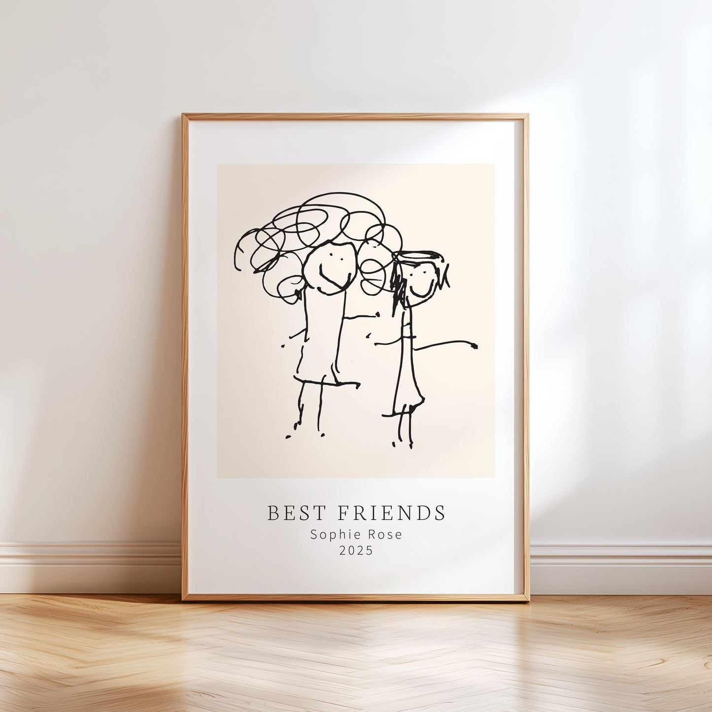 Gallery Style Artwork of Child's Drawing | Little Heirloom