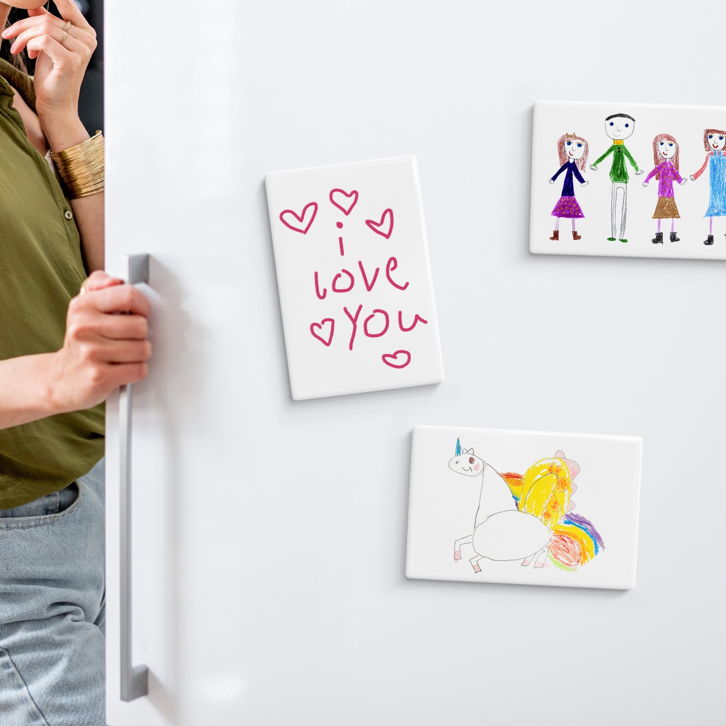 Magnets made from Children's Drawing | Little Heirloom