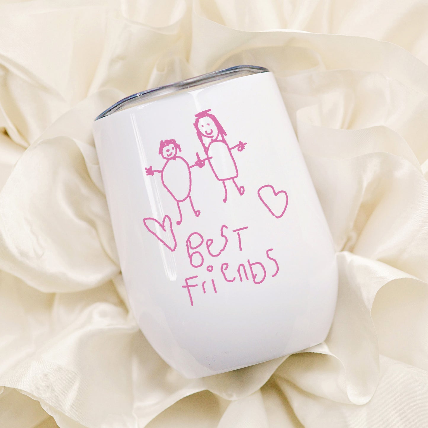 Travel Tumbler for Teachers made with Child's Artwork |Little Heirloom