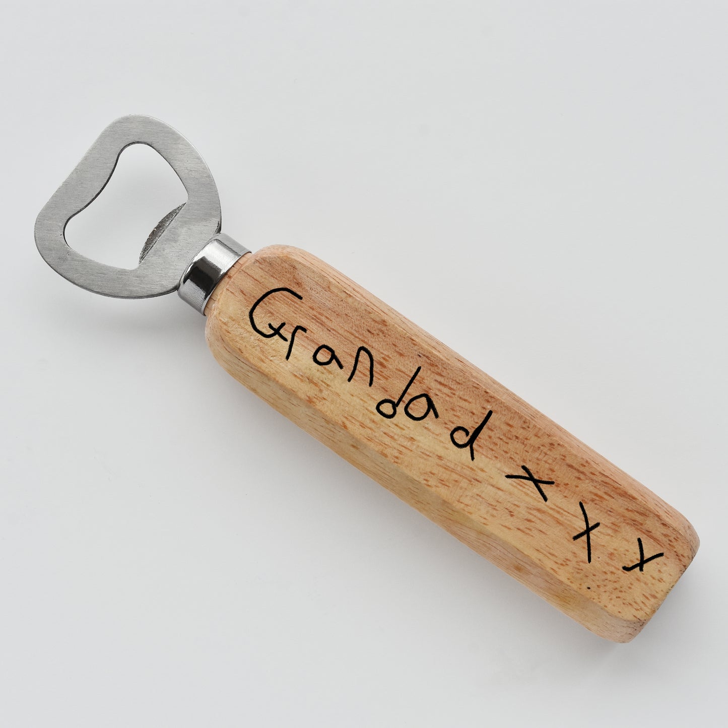 Wooden Bottle Opener engraved with Children’s Artwork