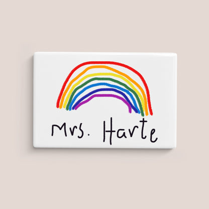 Teacher Rainbow Magnet made from Children's Drawing | Little Heirloom