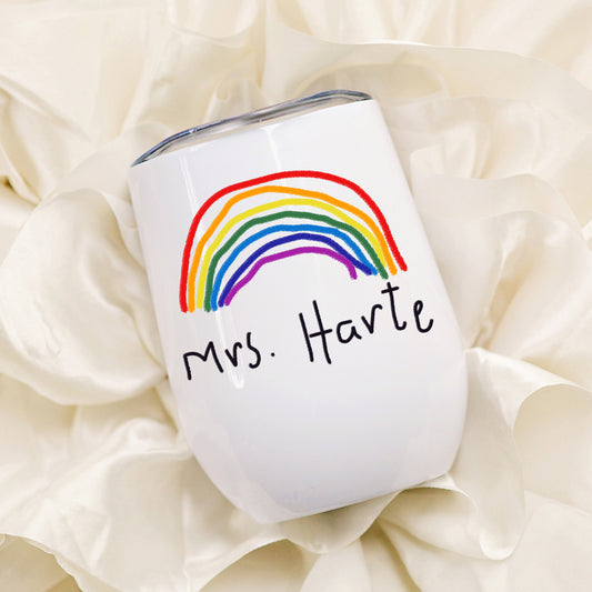 Travel Tumbler for Teachers made with Child's Artwork |Little Heirloom