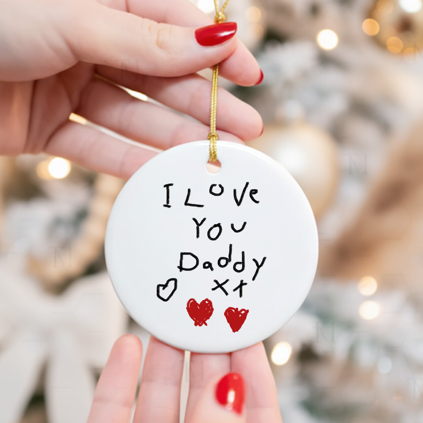 Christmas Ornament made from Child's Drawing | Little heirloom