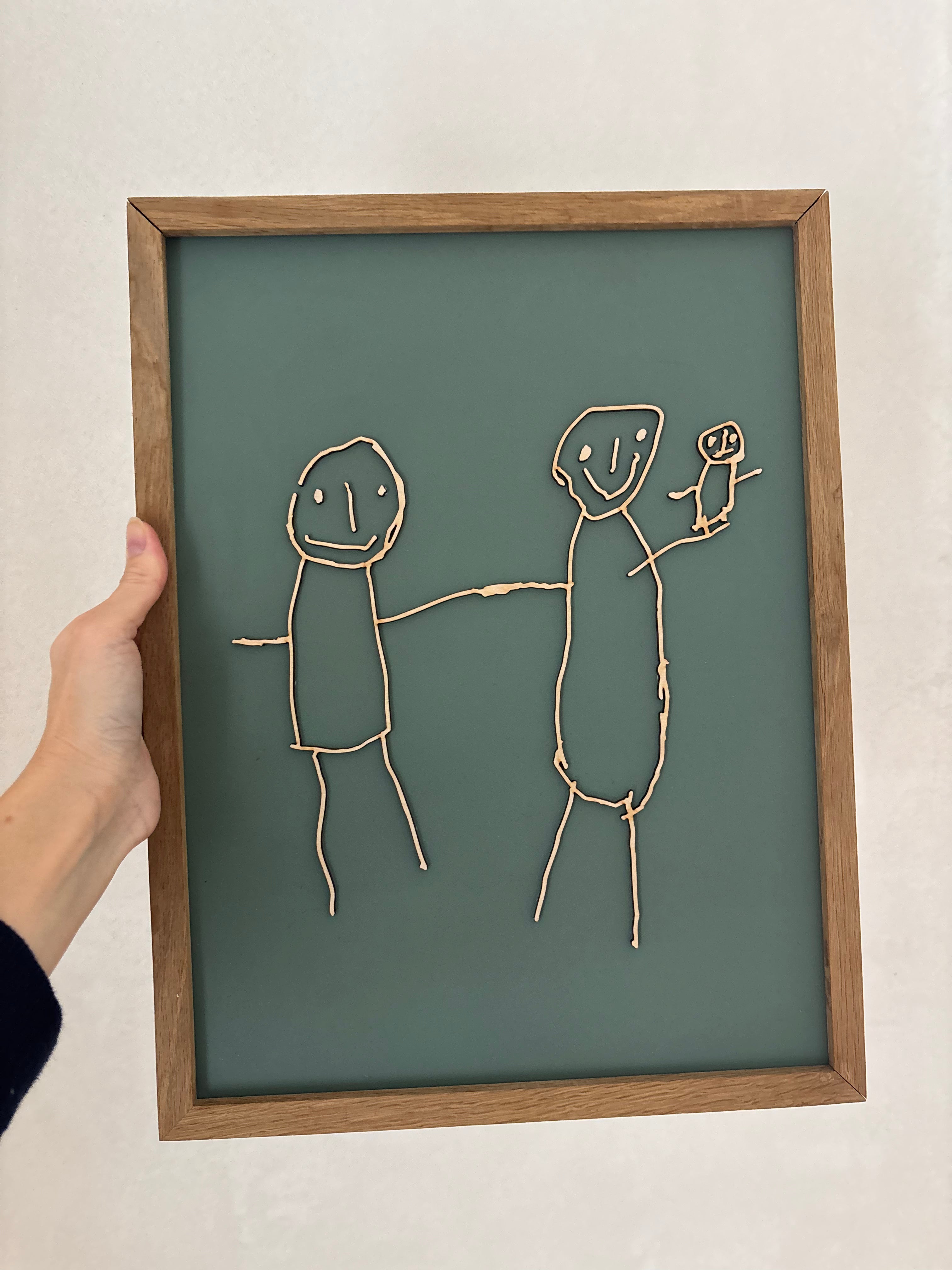 3D Wooden Wall Art of Chid's Artwork | Little Heirloom