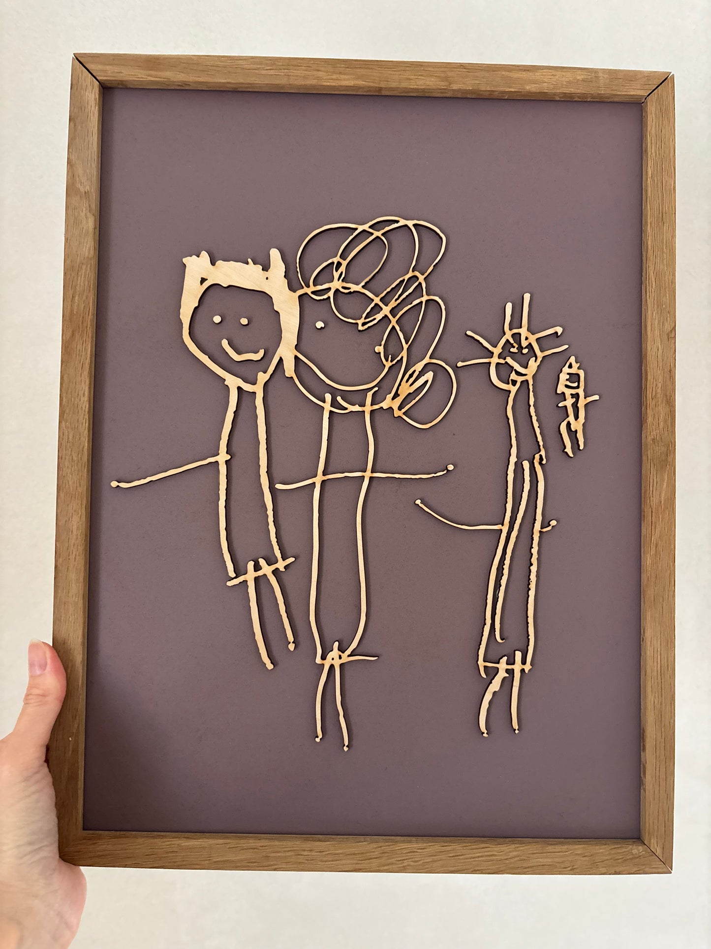 3D Wooden Wall Art of Chid's Artwork | Little Heirloom