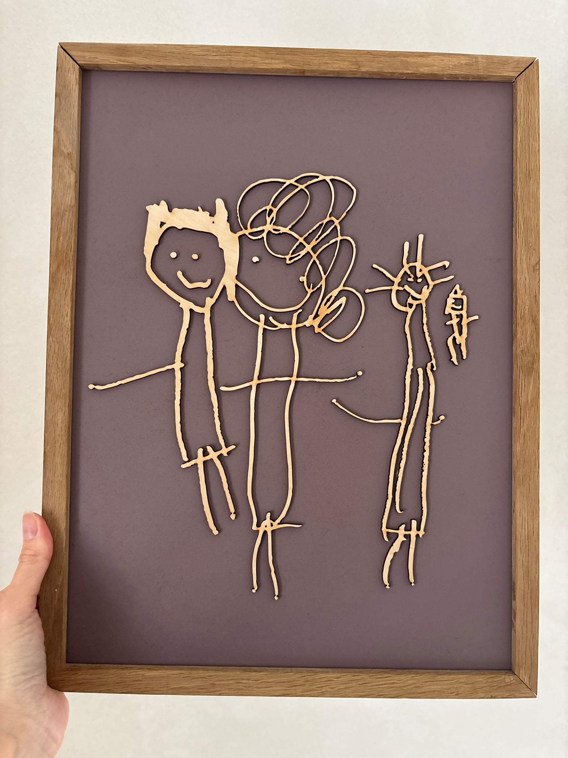 3D Wooden Wall Art of Chid's Artwork | Little Heirloom