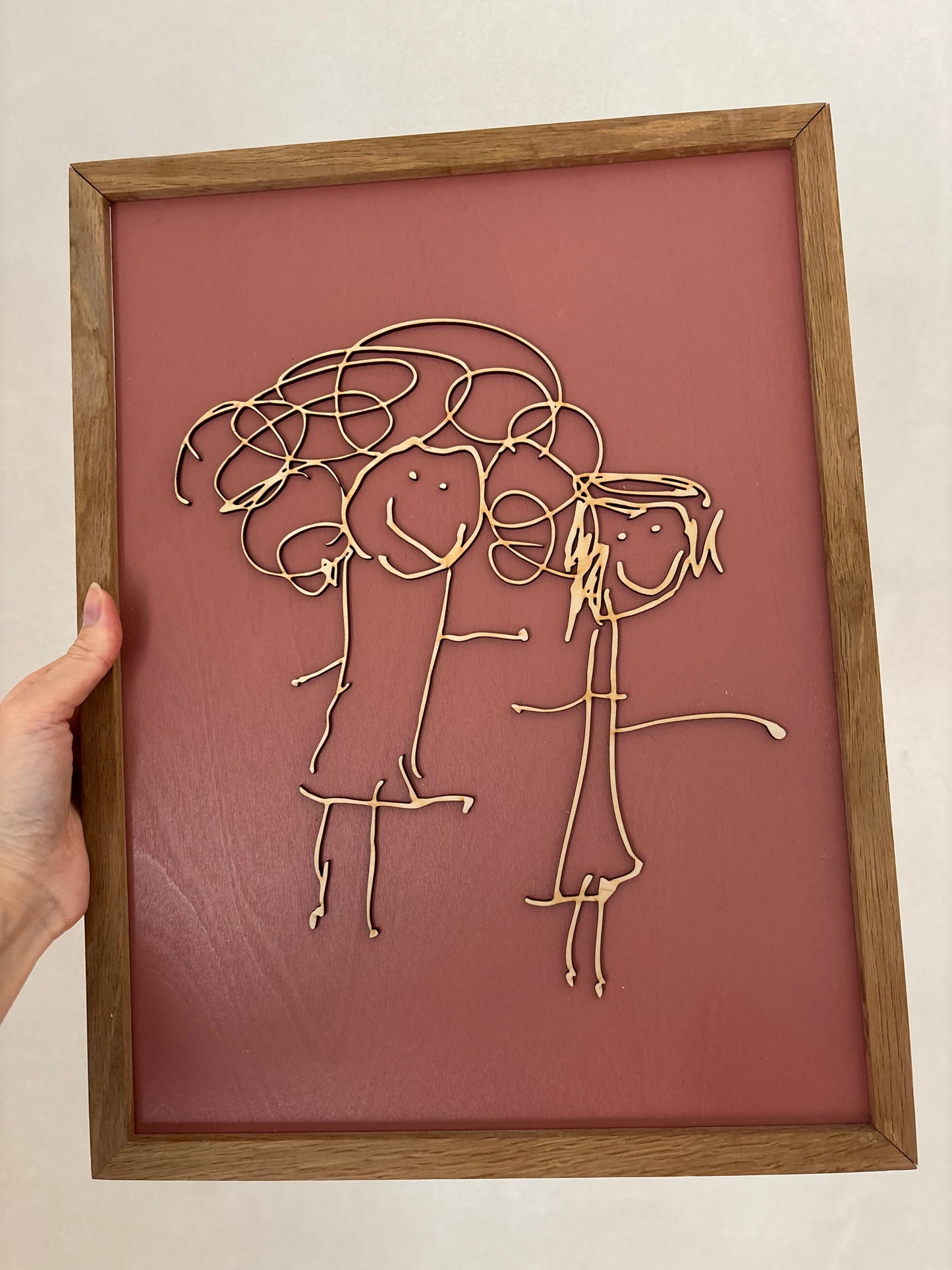 3D Wooden Wall Art of Chid's Artwork | Little Heirloom