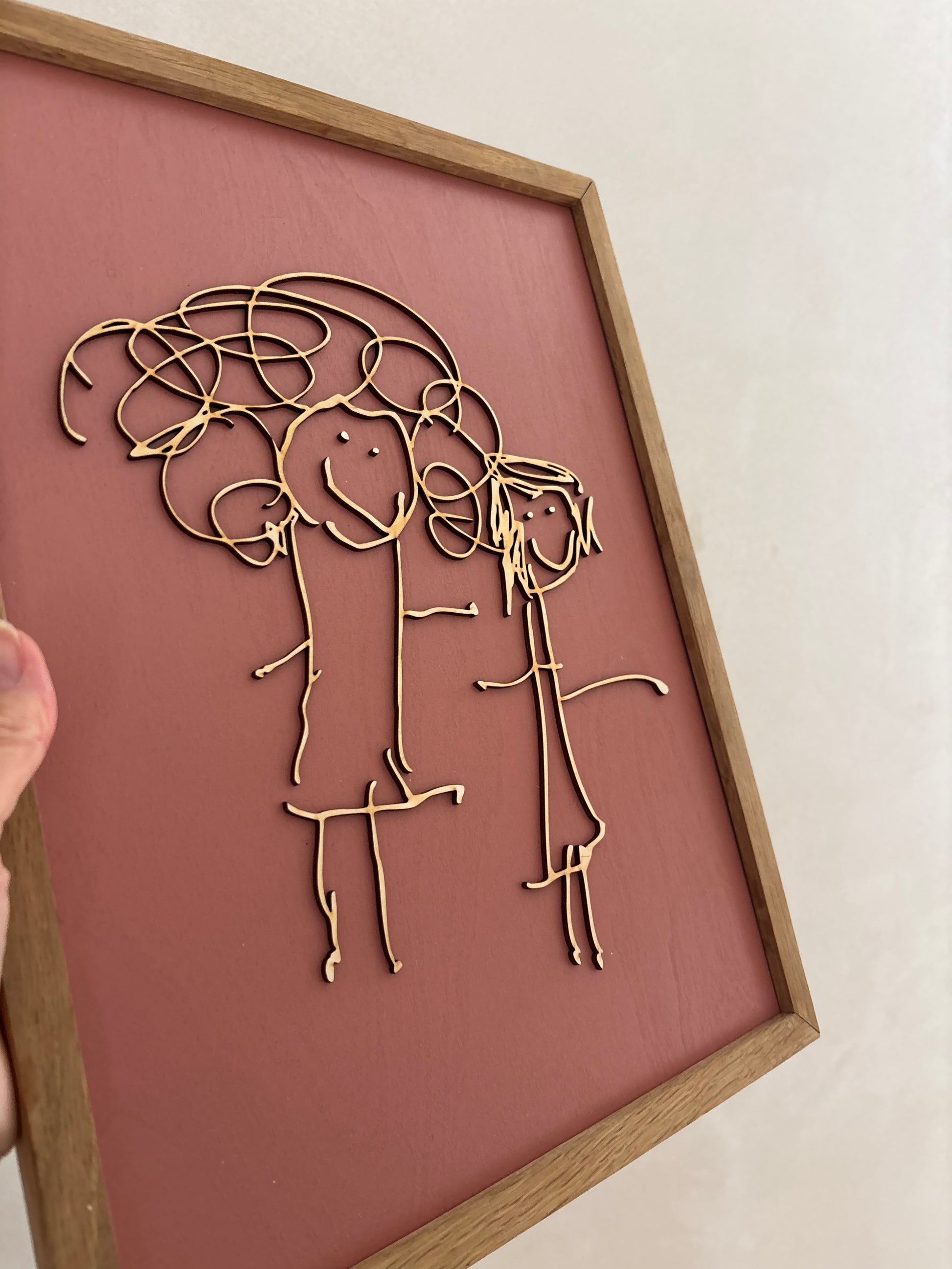 3D Wooden Wall Art of Chid's Artwork | Little Heirloom