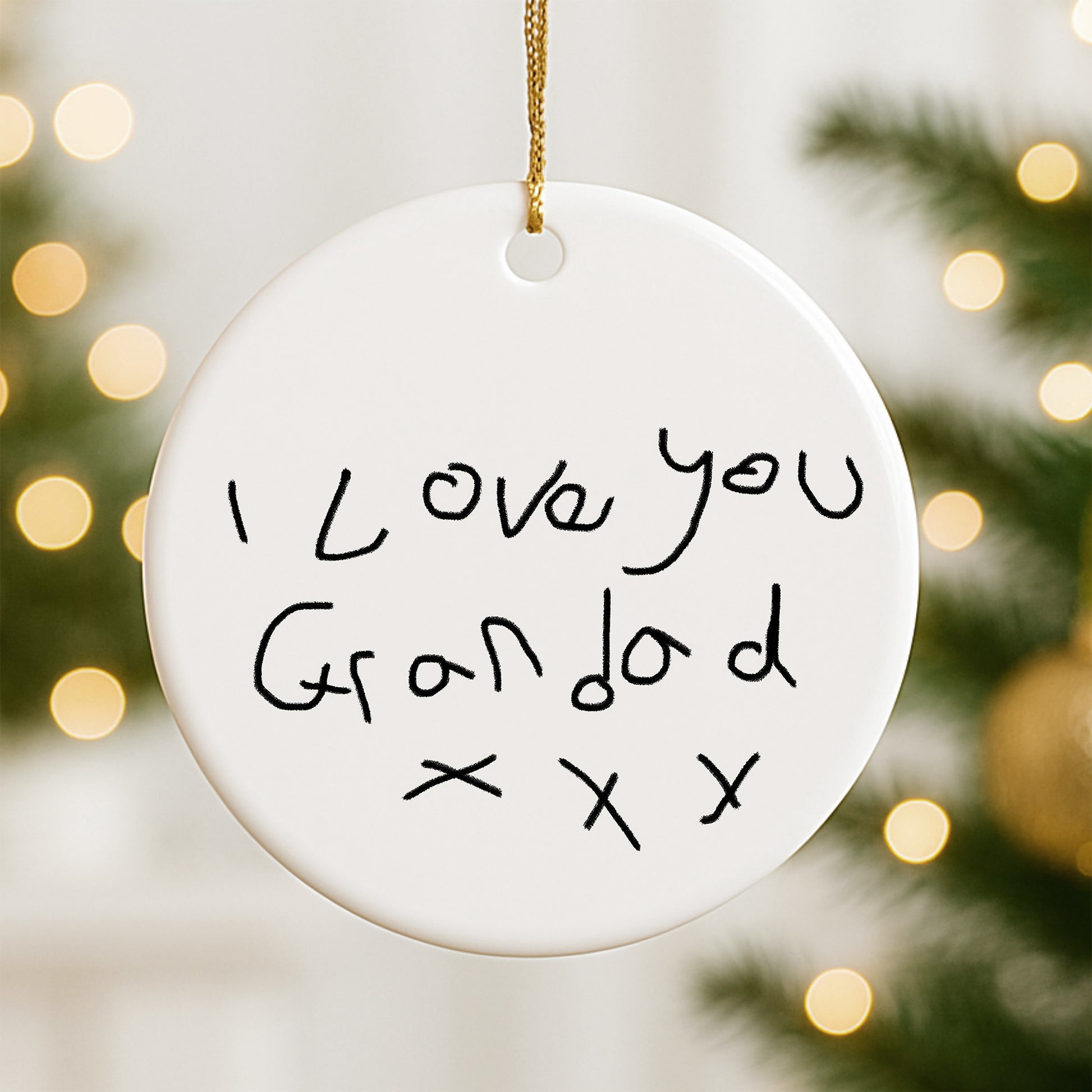 Christmas Tree Decoration Made from Child's Handwriting | Little Heirloom