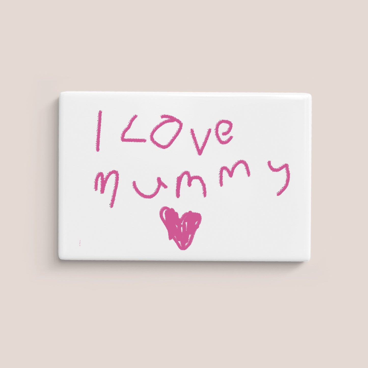 I Love Mummy Magnet made from Children's Drawing | Little Heirloom