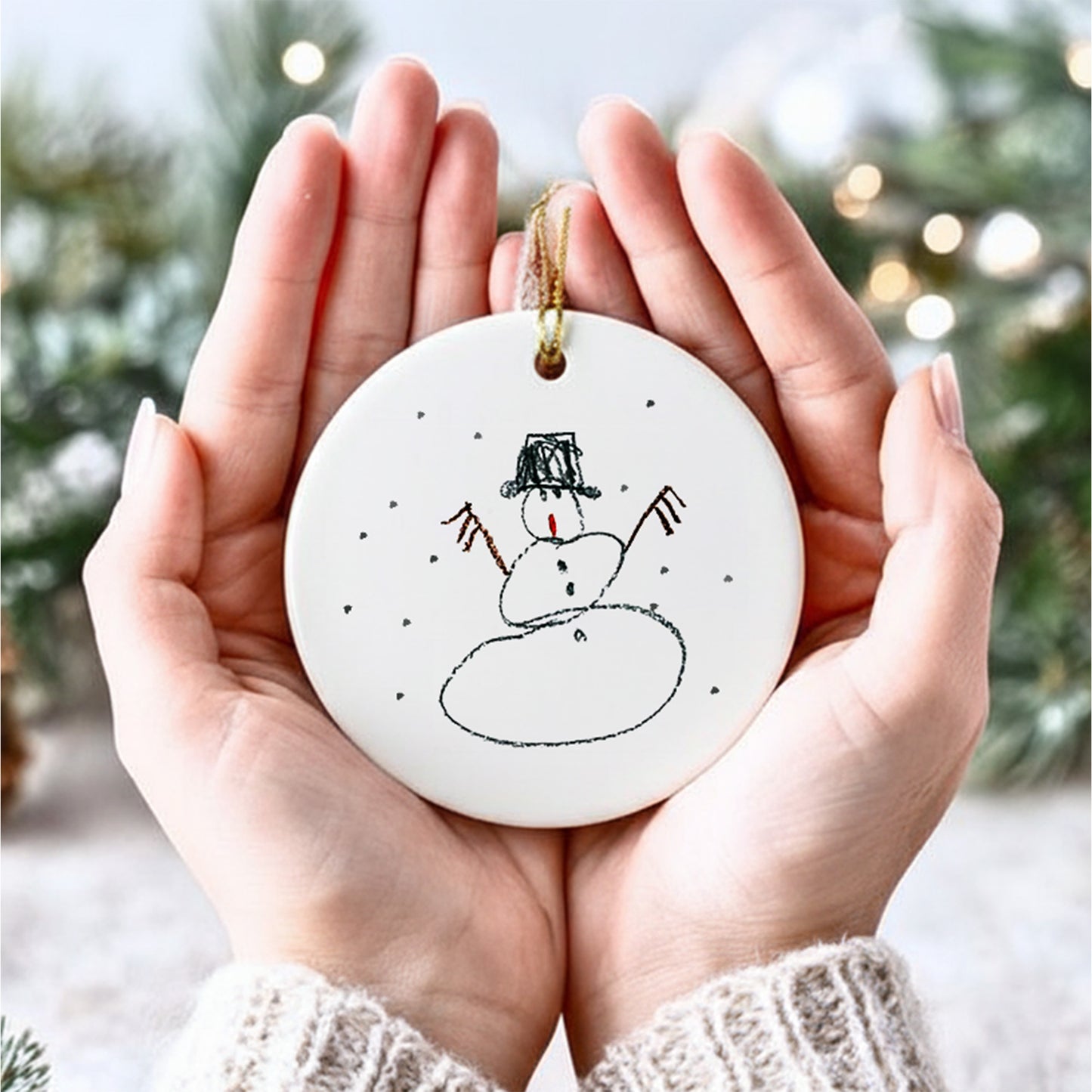 Christmas Ornament made from Child's Drawing | Little heirloom