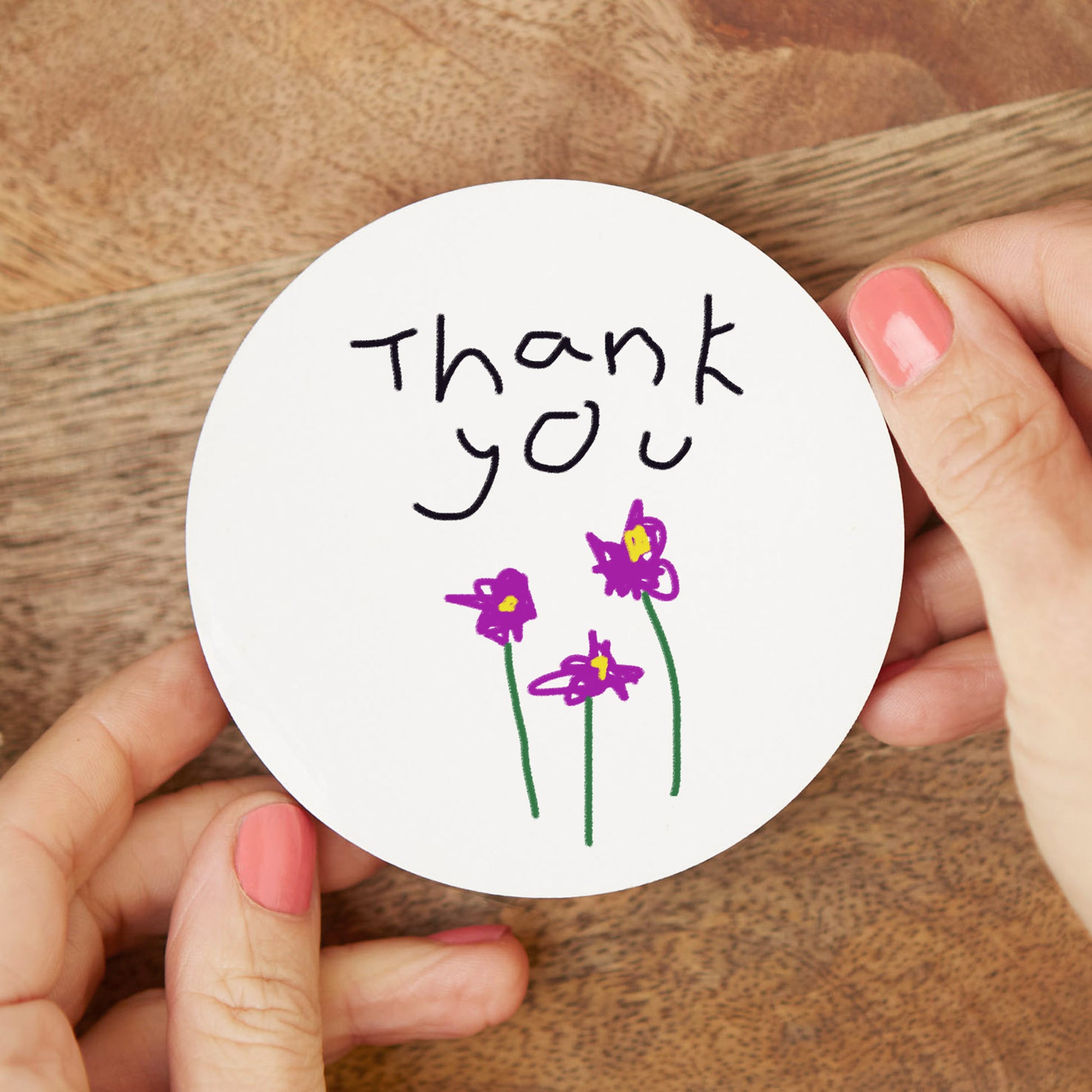 Ceramic Coaster for Teachers made with Child's Artwork |Gift for teachers | Little Heirloom