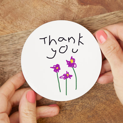 Ceramic Coaster for Teachers made with Child's Artwork |Gift for teachers | Little Heirloom