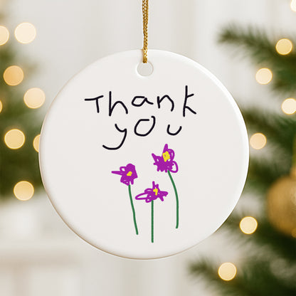 Teacher Christmas Bauble made from Children's drawings | Gift fro teachers  Little Heirloom