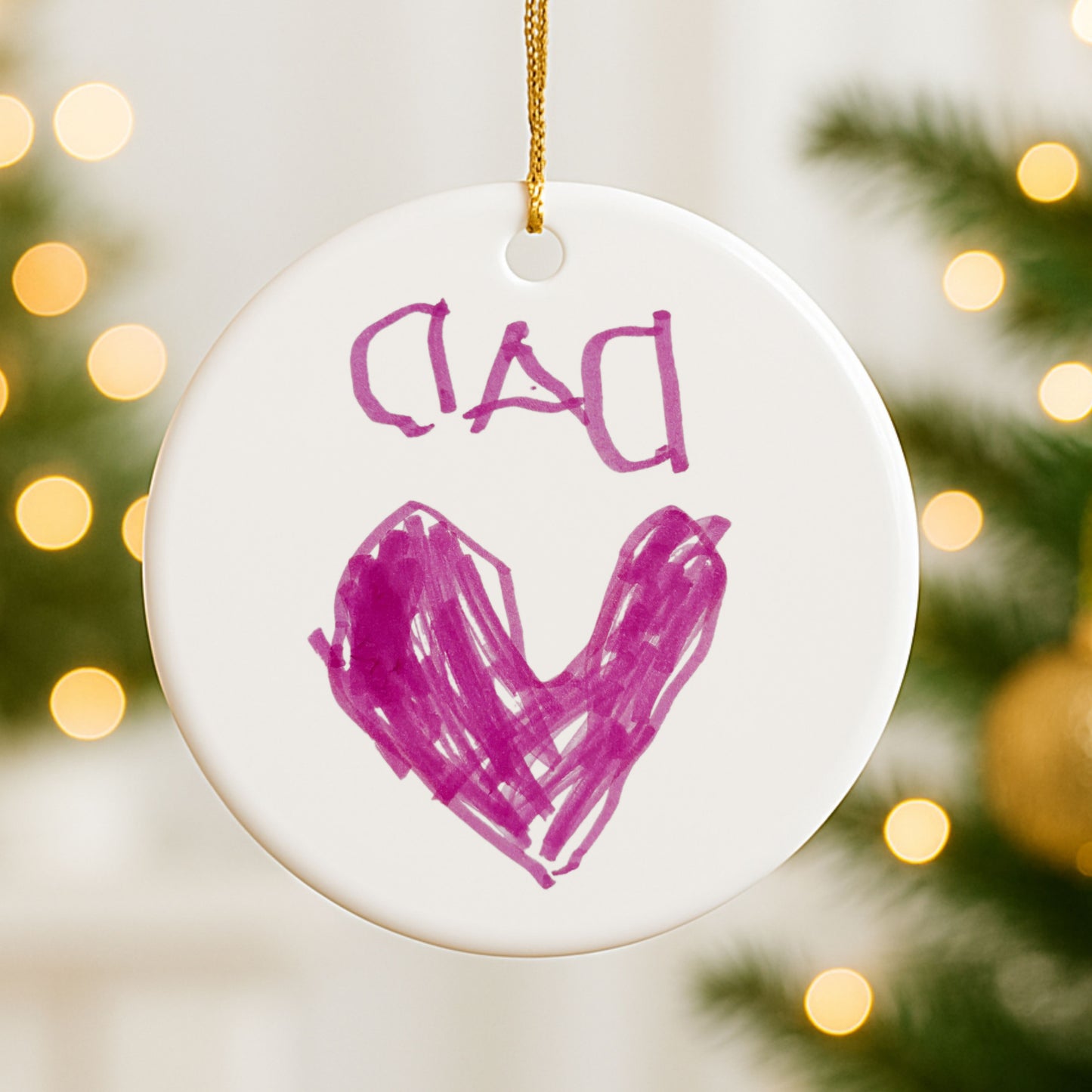 Ceramic Christmas Tree Decoration with Child's Artwork | Little Heirloom